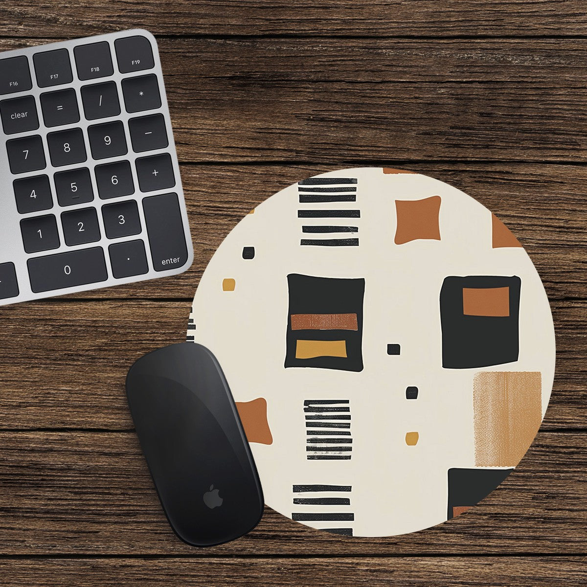 African Pattern Round Mouse Mat / Pad Laptop Desktop Computer Africa 06