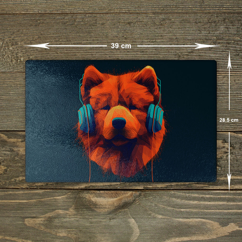 Chow Chow Chopping Board Glass Dog Cutting Board Kitchen Worktop Saver Large A3