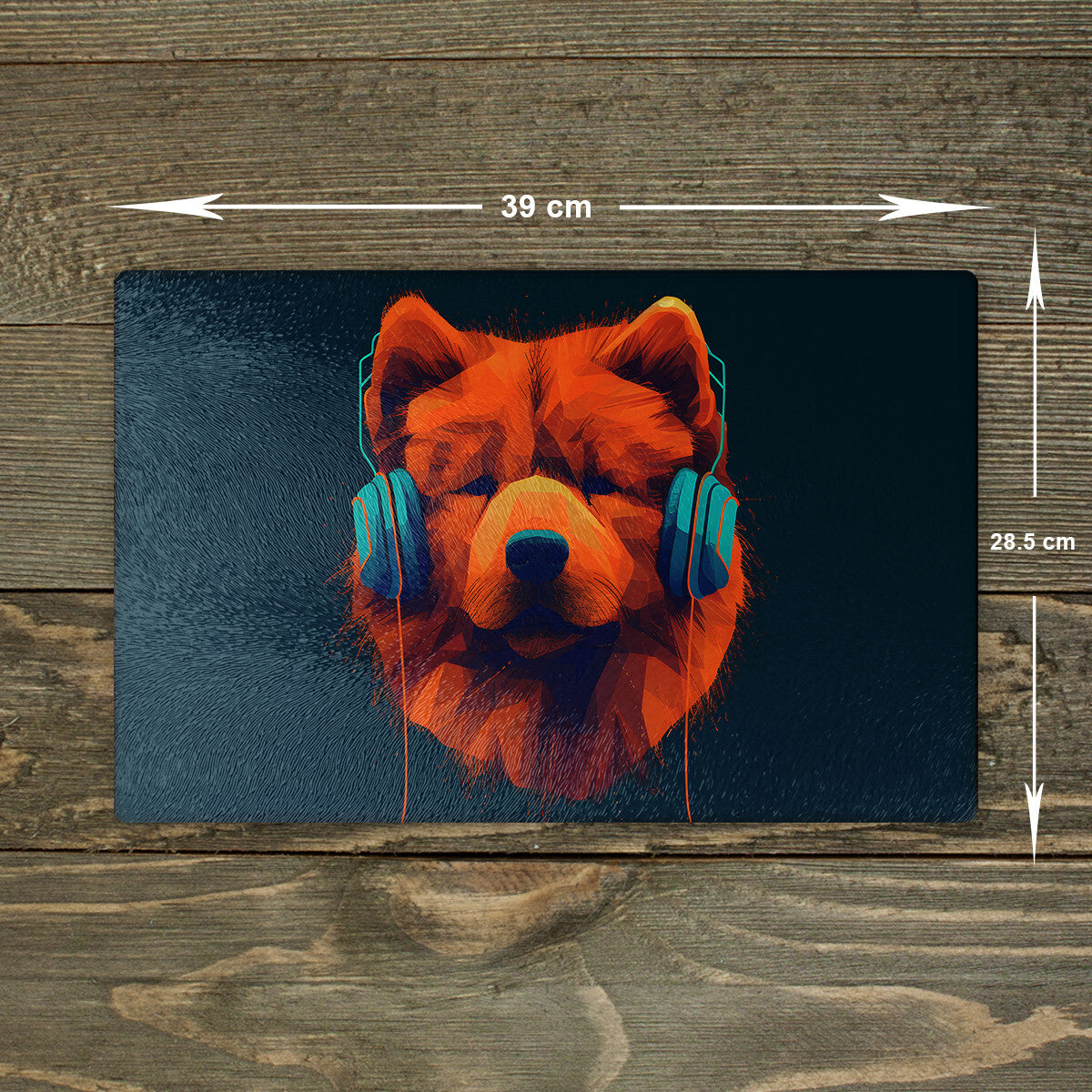 Chow Chow Chopping Board Glass Dog Cutting Board Kitchen Worktop Saver Large A3