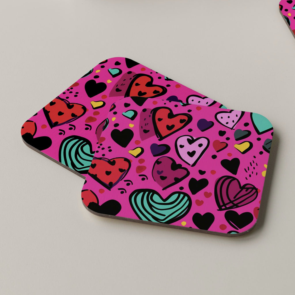 Love Heart Coaster Drinks Tea Coffee 05