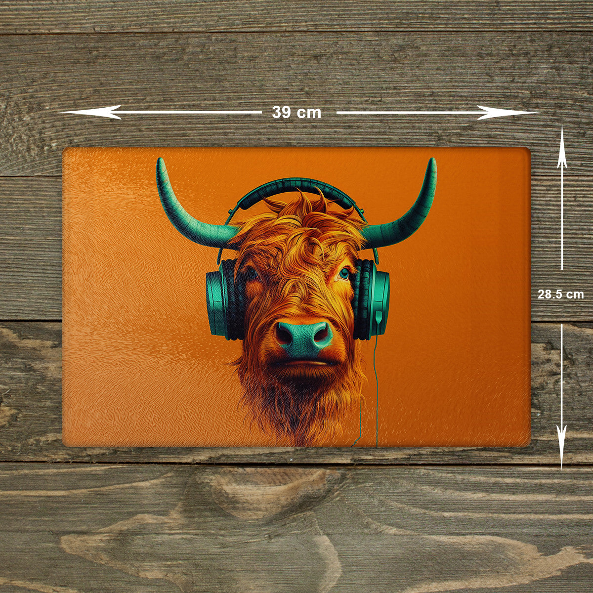 Highland Cattle Chopping Board Glass Cutting Board Worktop Saver Large A3 Size