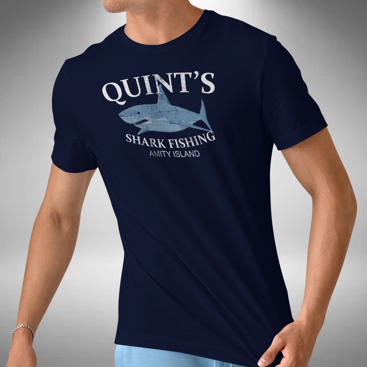 Quints Shark Fishing T-Shirt - Jaws Inspired Classic 70s Movie