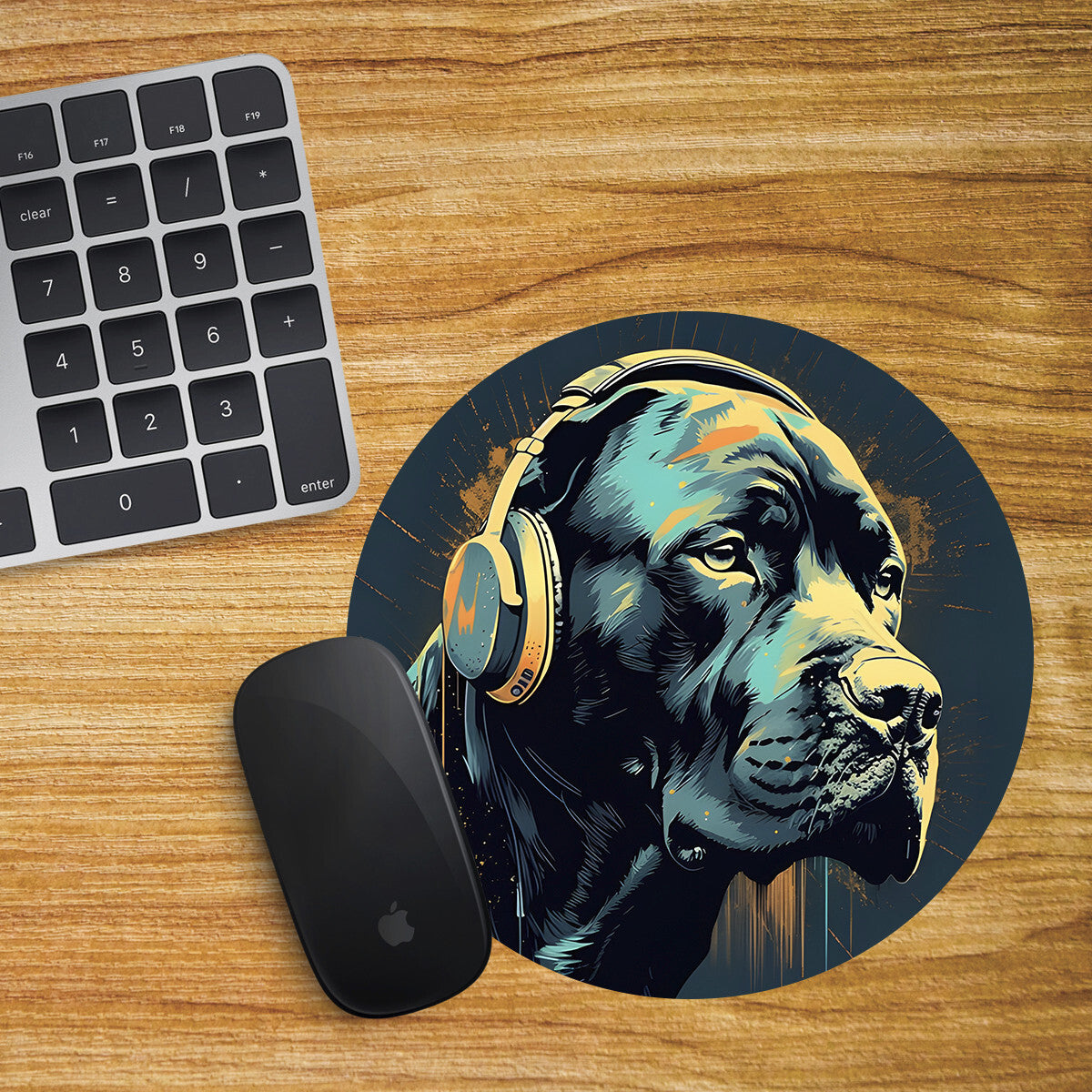 Cane Corso Round Mouse Mat Pad Funny Computer PC Laptop Gift Gaming