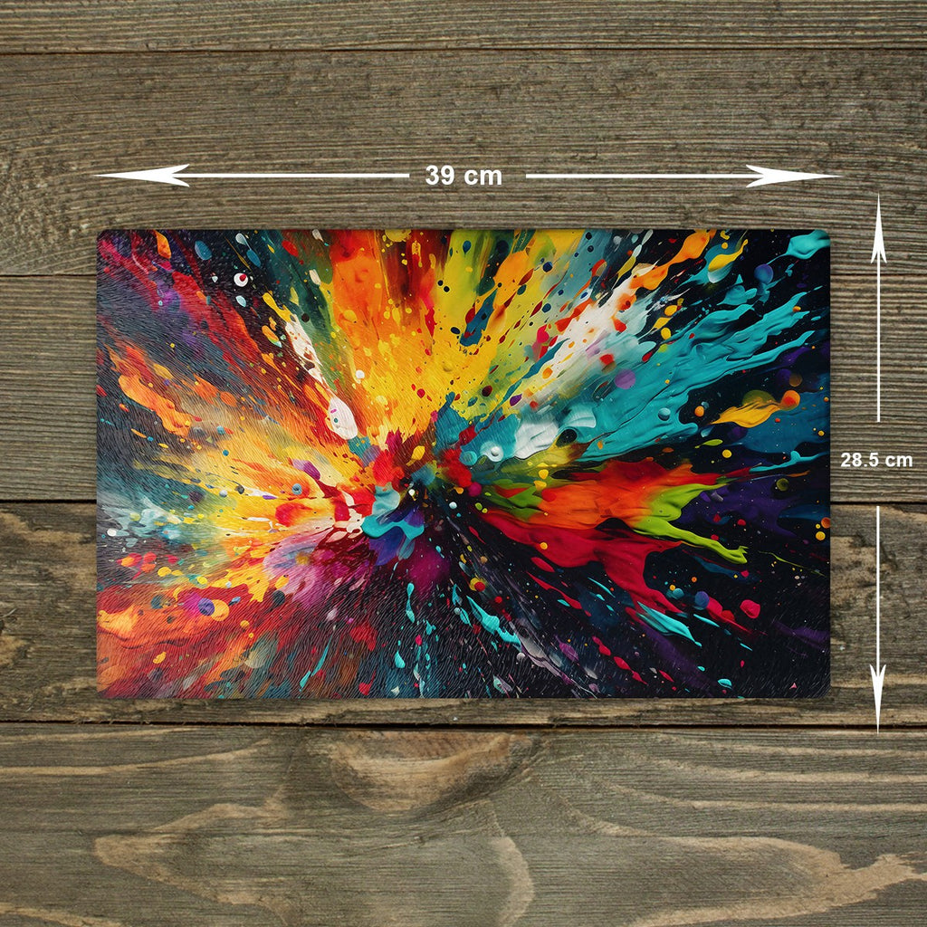 Paint Splatter Glass Chopping Board - Cutting Board Worktop Saver PS4 Size A3