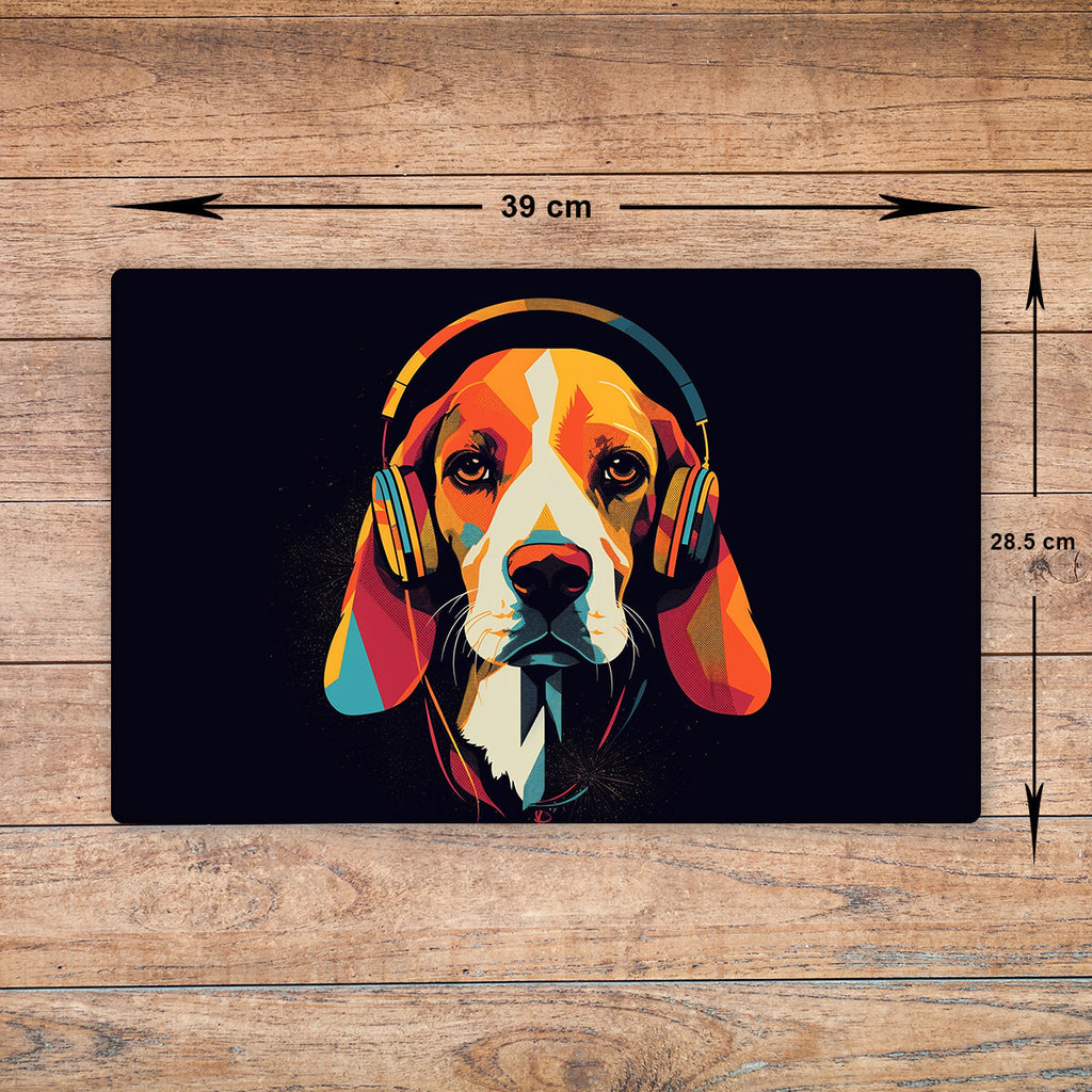 Beagle Chopping Board Glass Dog Cutting Board Kitchen Worktop Saver Large A3