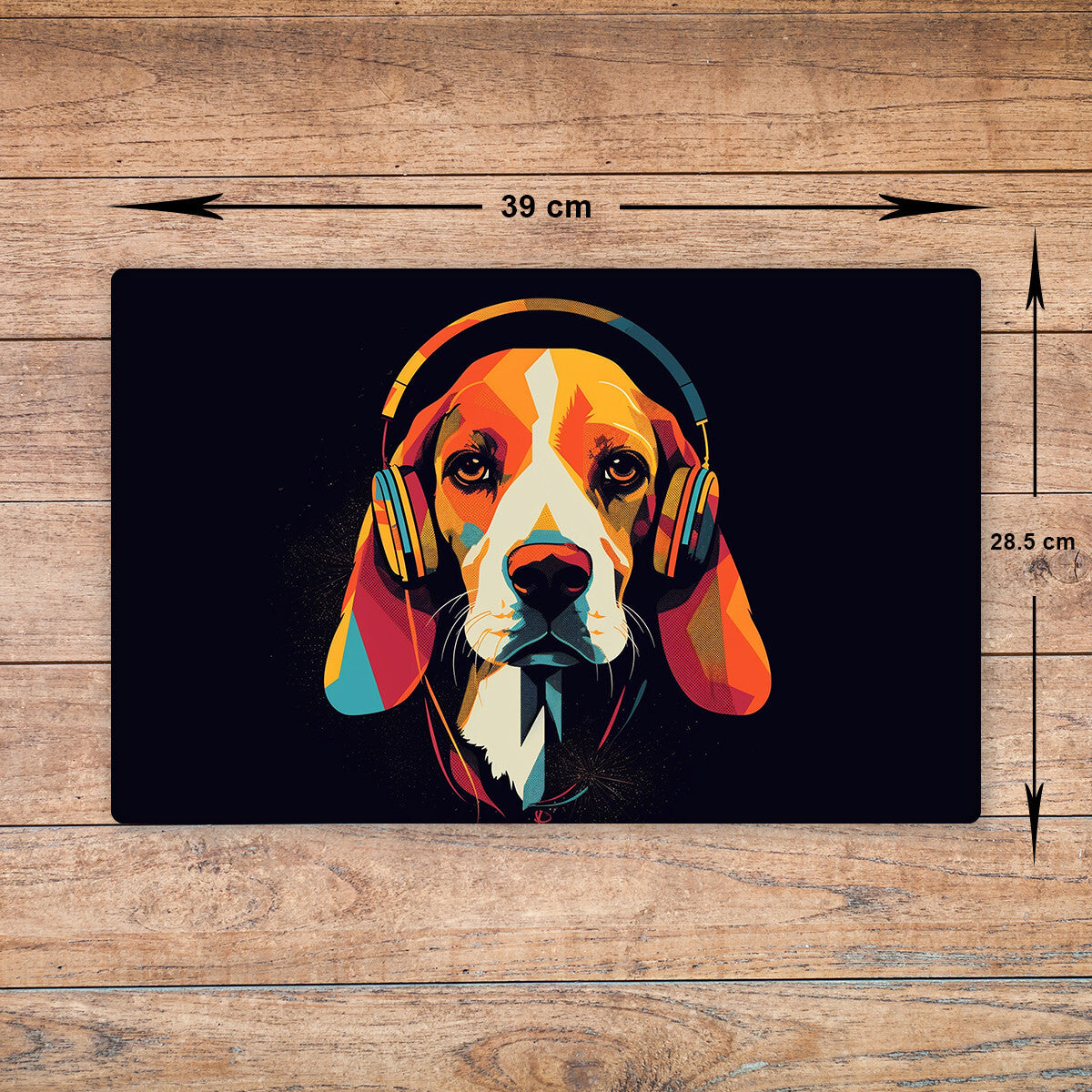 Beagle Chopping Board Glass Dog Cutting Board Kitchen Worktop Saver Large A3