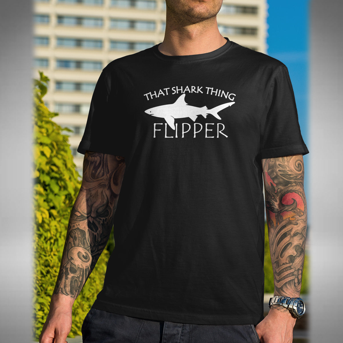 That Shark Thing Men's T-Shirt - Only Fools and Horses Inspired Flipper Del Boy