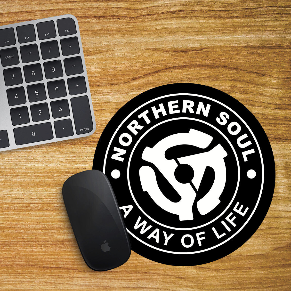 Northern Soul Round Mouse Mat Pad Computer PC Laptop Way Of Life Wigan Casino