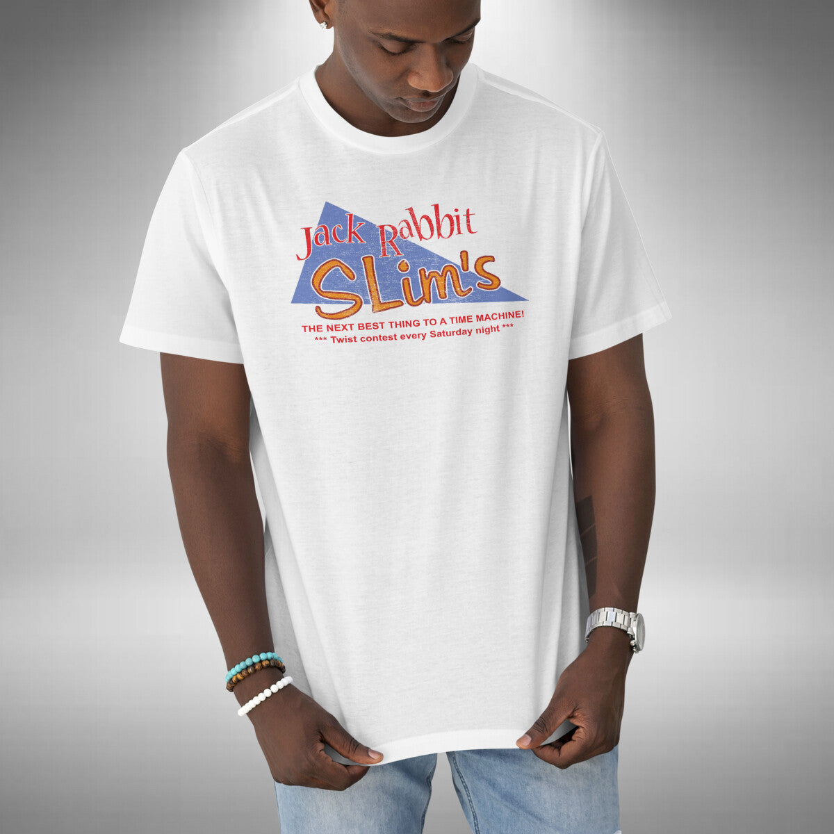 Jack Rabbit Slims T-Shirt Pulp Fiction Inspired Classc 90s Movie Small to 5XL