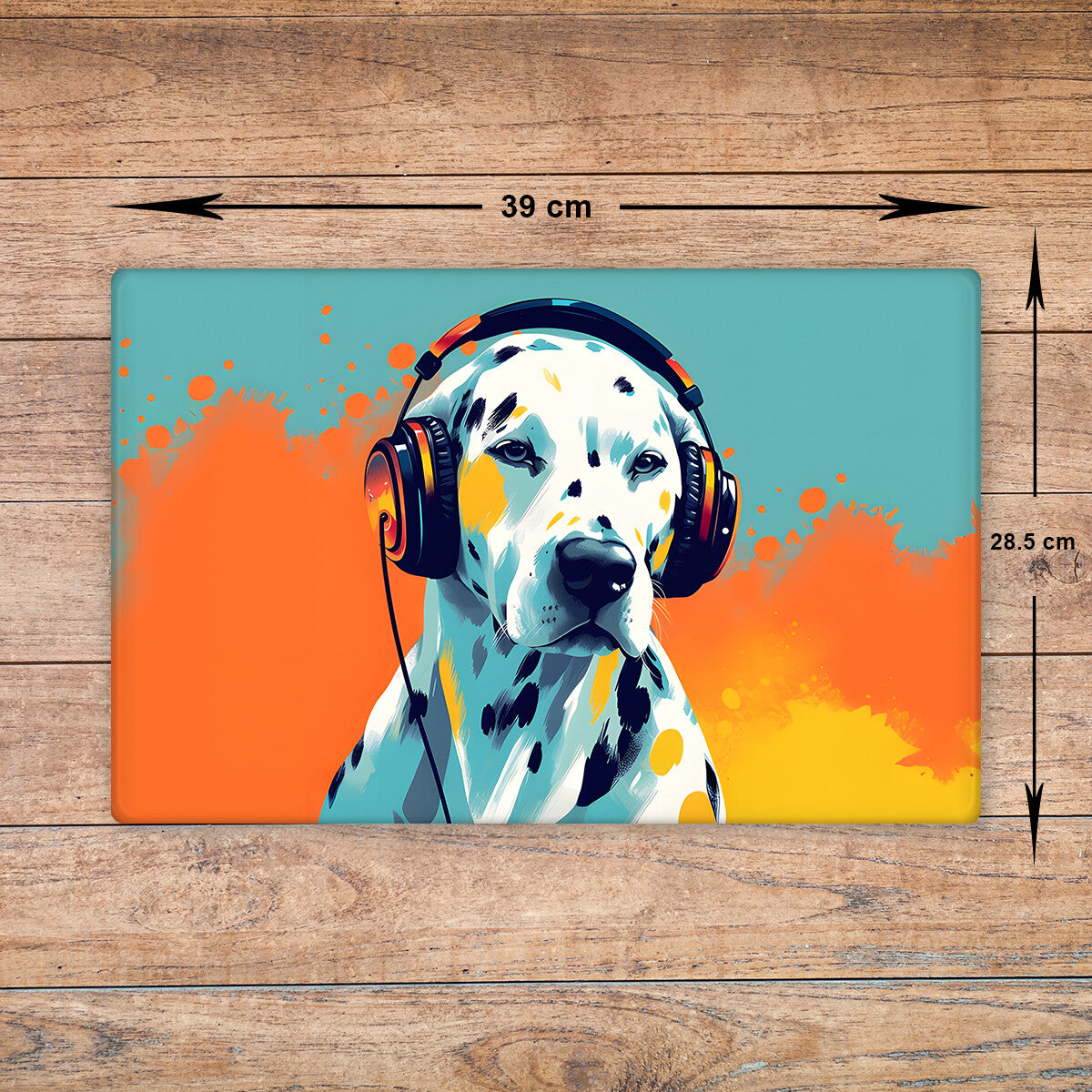 Dalmatian Chopping Board Glass - Cutting Board Worktop Saver Large A3 Size
