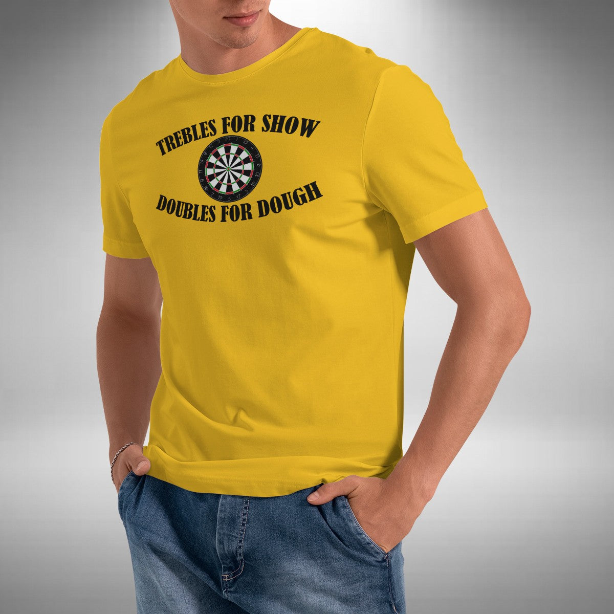 Darts T-Shirt Funny Trebles For Show Doubles For Dough Small To 5XL