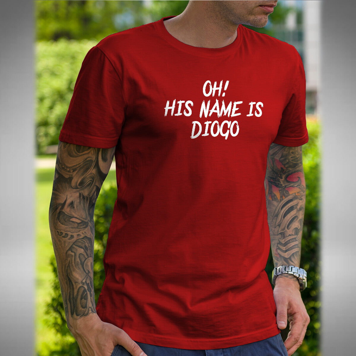 Diogo Men's T-Shirt Liverpool Portugal Footballer Jota His Name Is Diogo