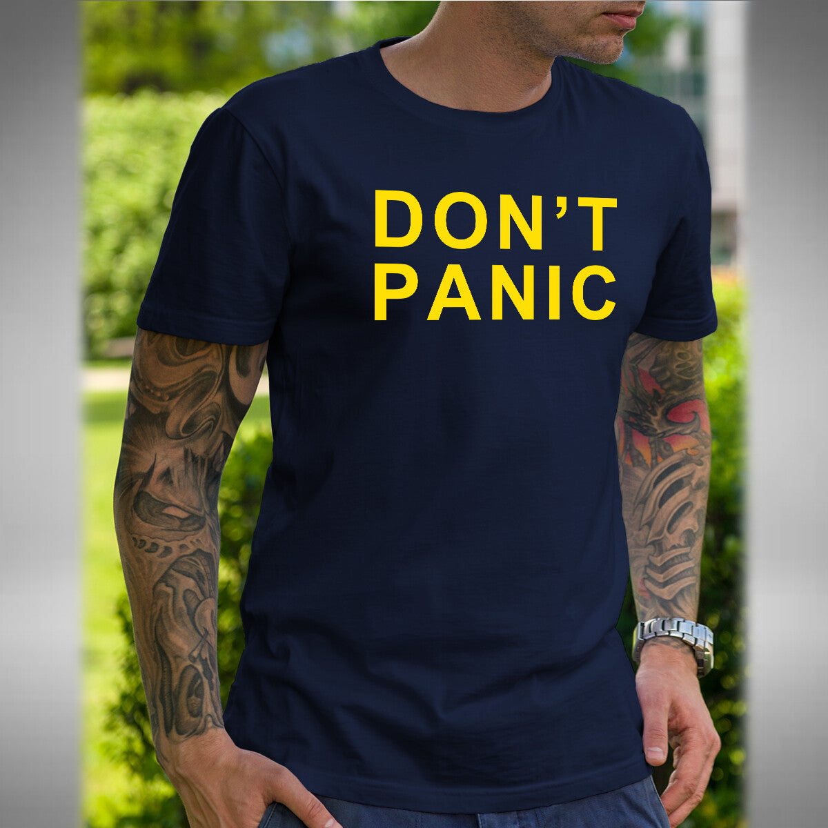 DON'T PANIC Mens T-shirt - Funny Impractical Jokers Inspired