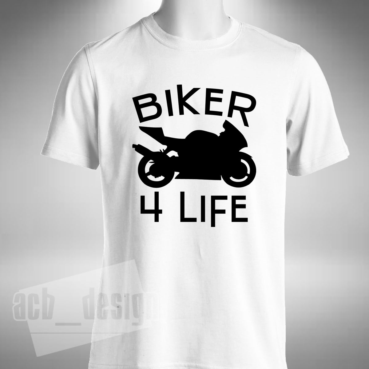 Biker 4 Life Men's T-Shirt Superbike Motorbike Bikes Road Bike Biker