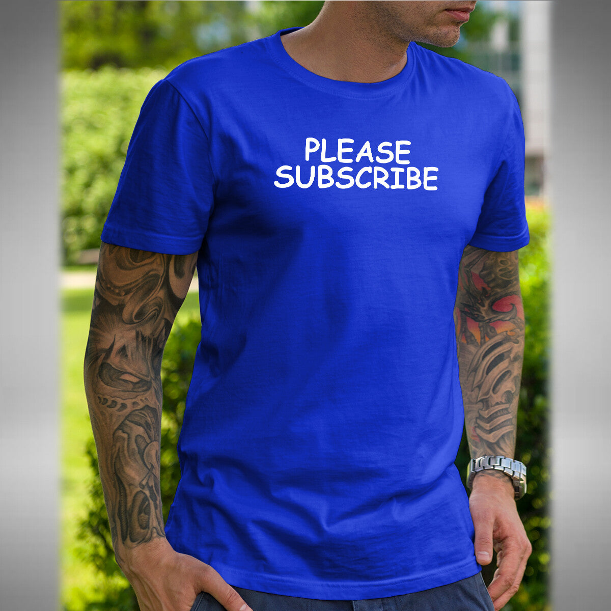 Please Subscribe Mens T-Shirt Funny Social Media
