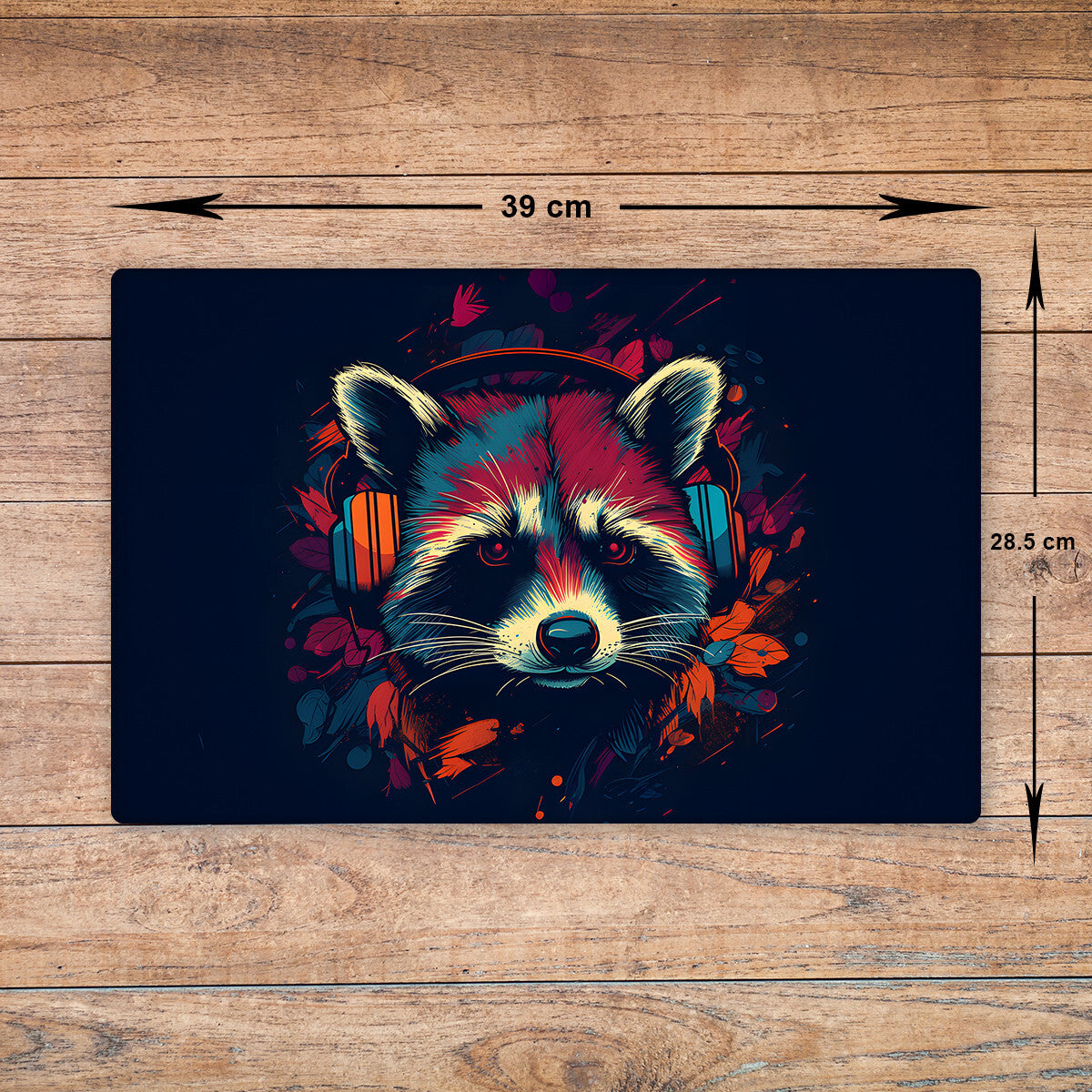Racoon Chopping Board Glass Cutting Board Kitchen Worktop Saver Large A3 Size
