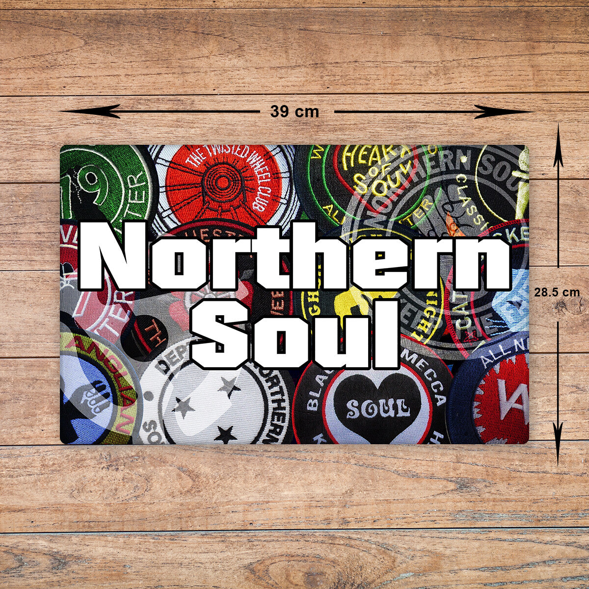 Northern Soul Glass Chopping Board - Cutting Board Worktop Saver Soul A3 Size