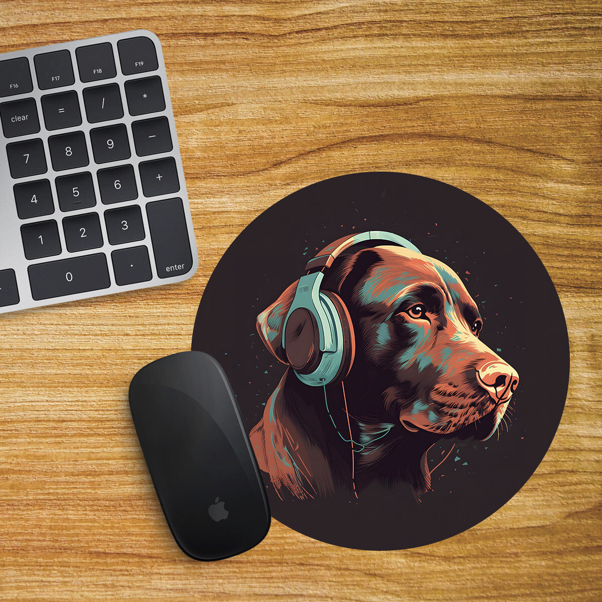 Chocolate Labrador Round Mouse Mat Pad Funny Computer PC Laptop Gift Gaming