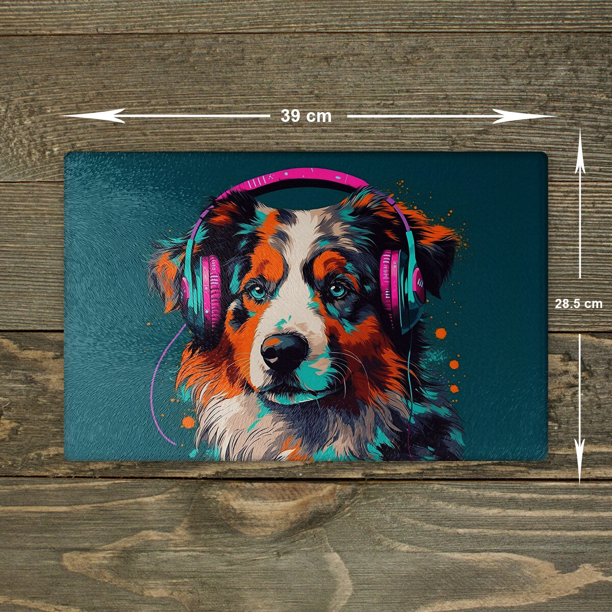 Australian Shepherd Glass Chopping Board Cutting Board Worktop Saver Large A3
