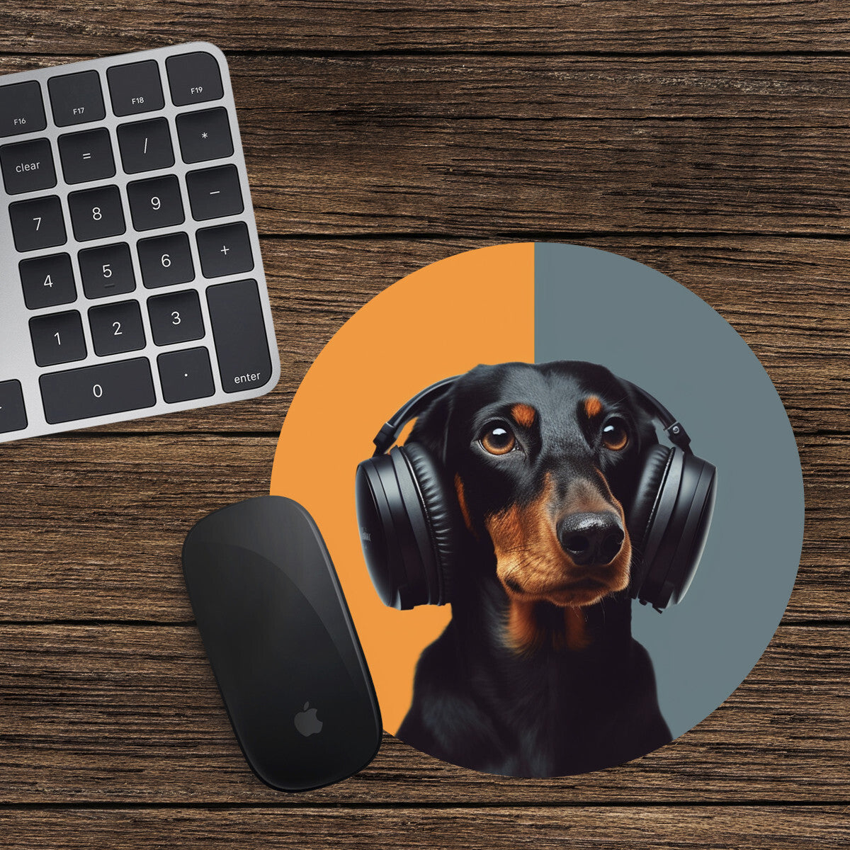 Dachshund Round Mouse Mat Pad Funny Computer PC Laptop Gift Gaming Sausage Dog