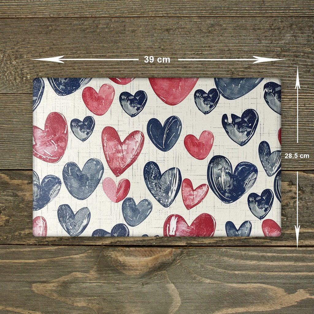 Love Heart Glass Chopping Board - Cutting Board Worktop Saver Valentine's Day 01