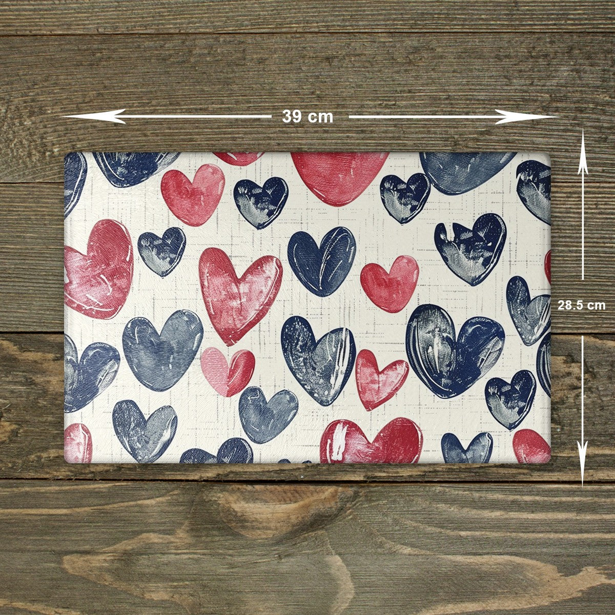 Love Heart Glass Chopping Board - Cutting Board Worktop Saver Valentine's Day 01