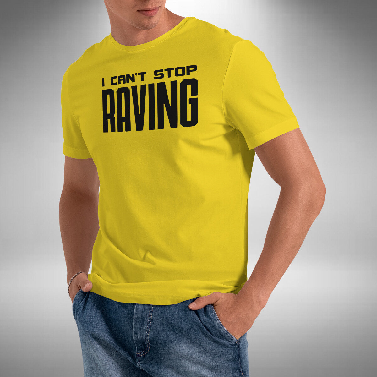 I Can't Stop Raving Men's T-Shirt Dj Clubbing Dance Rave Music Lover Festival