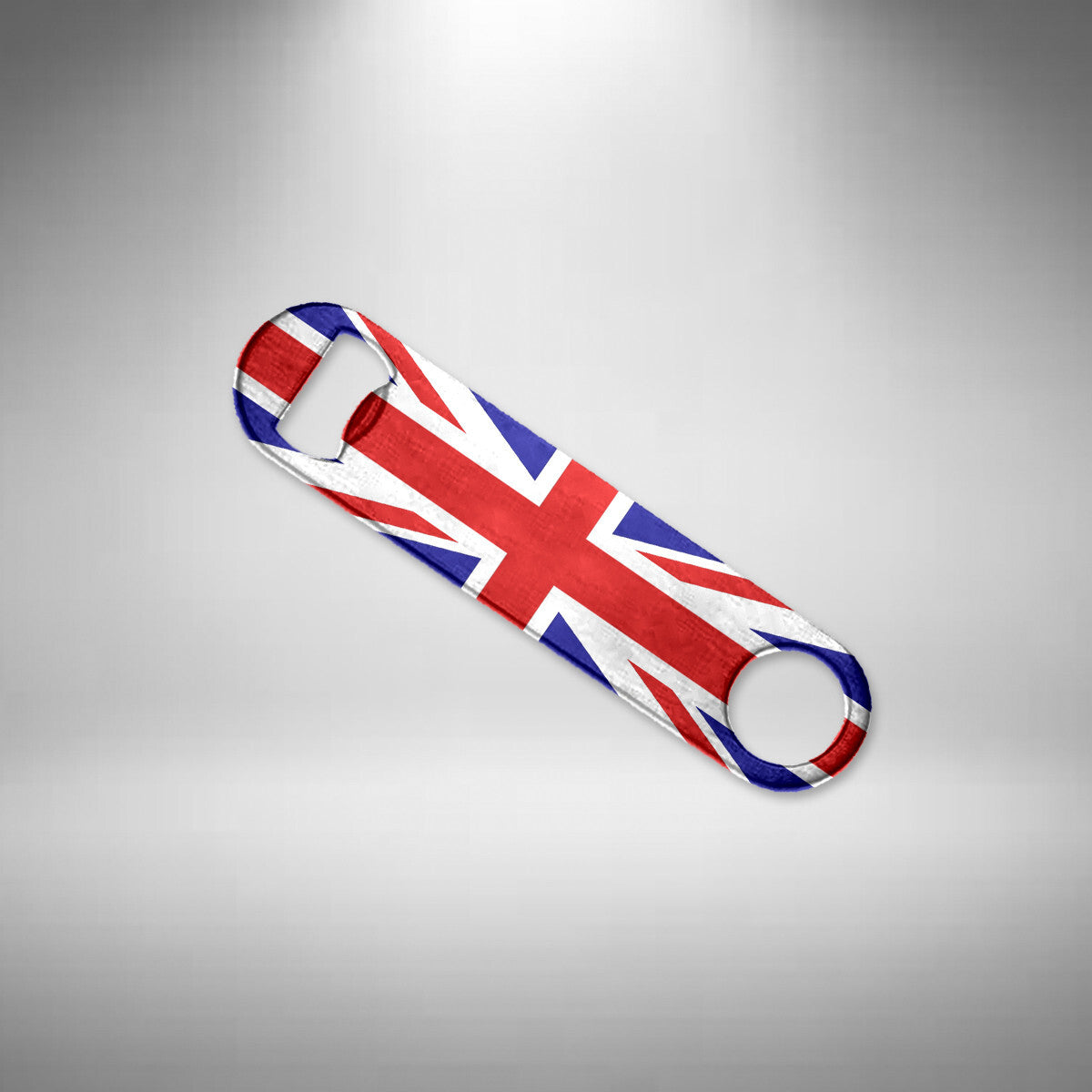 Union Jack Flag Bottle Opener Stainless Steel Bar Blade Double Sided Design