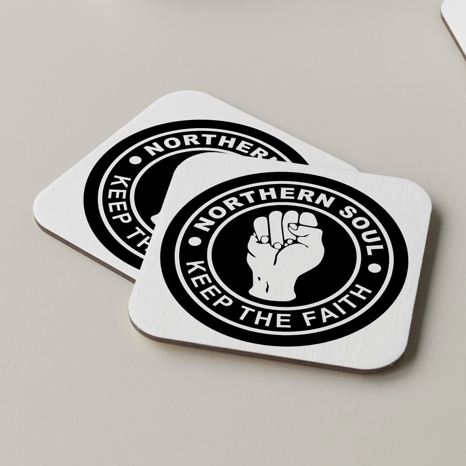Northern Soul Coaster Drinks Mats Tea Coffee Coasters Keep The Faith Wigan