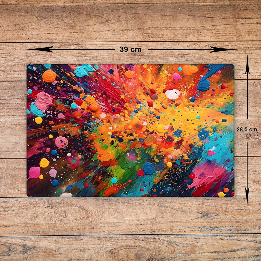 Paint Splatter Glass Chopping Board - Cutting Board Worktop Saver PS3 Size A3