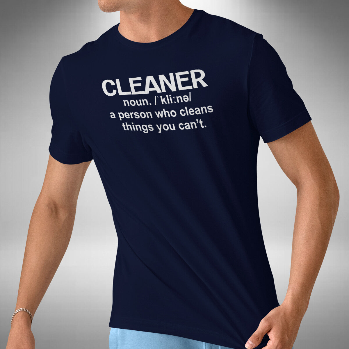 Cleaner Noun Men's T-Shirt Funny Work Trade Birthday Christmas Gift Small to 5XL