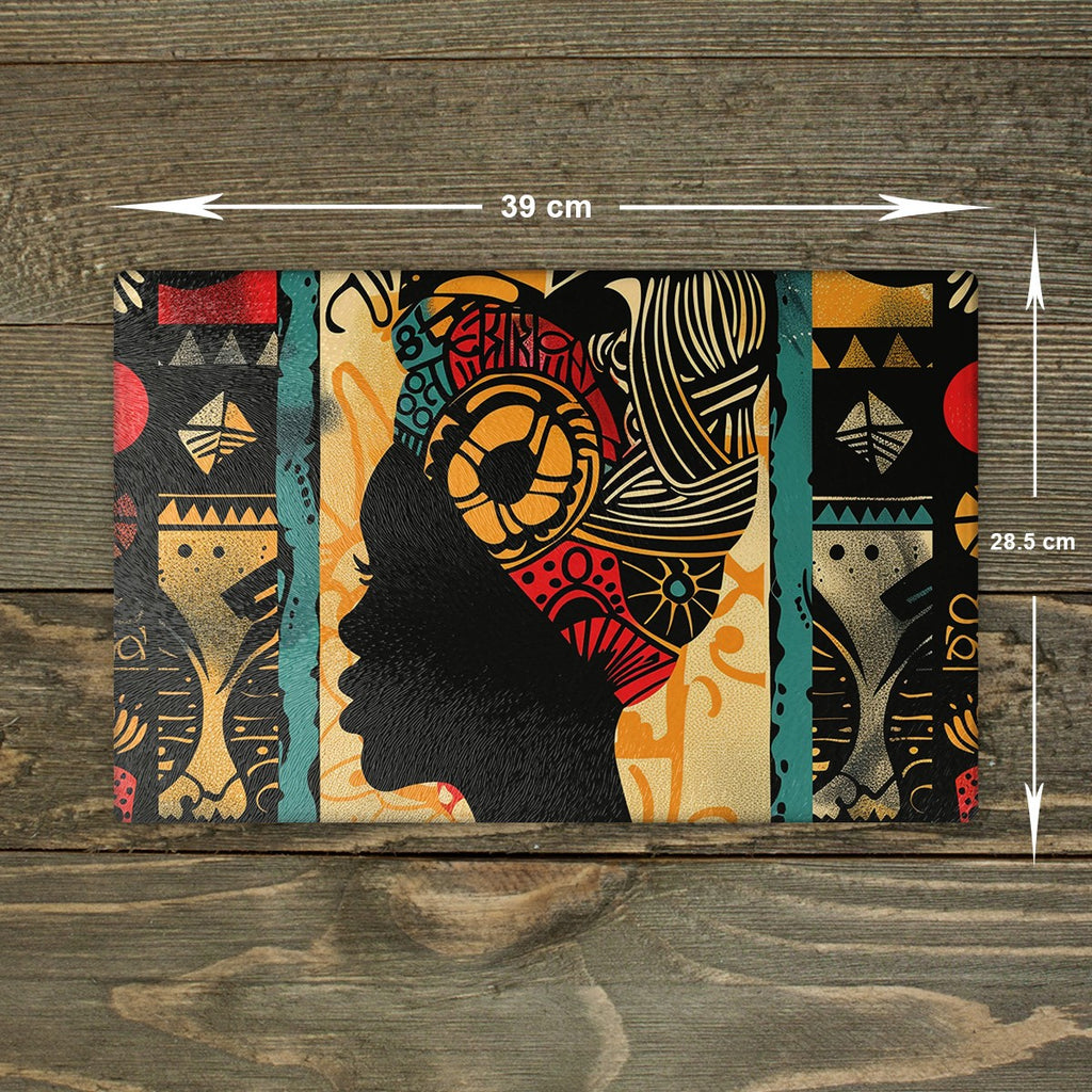 African Pattern Glass Chopping Board - Cutting Board Worktop Saver Africa 07