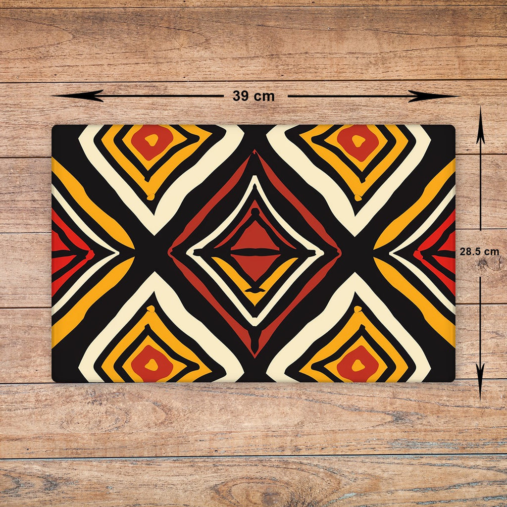 African Pattern Glass Chopping Board - Cutting Board Worktop Saver Africa 08