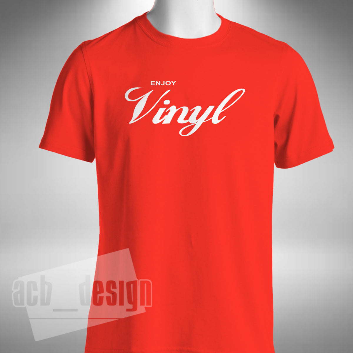 Enjoy Vinyl Mens T-Shirt 12" Record Junkie Dj House Techno Drum n Bass