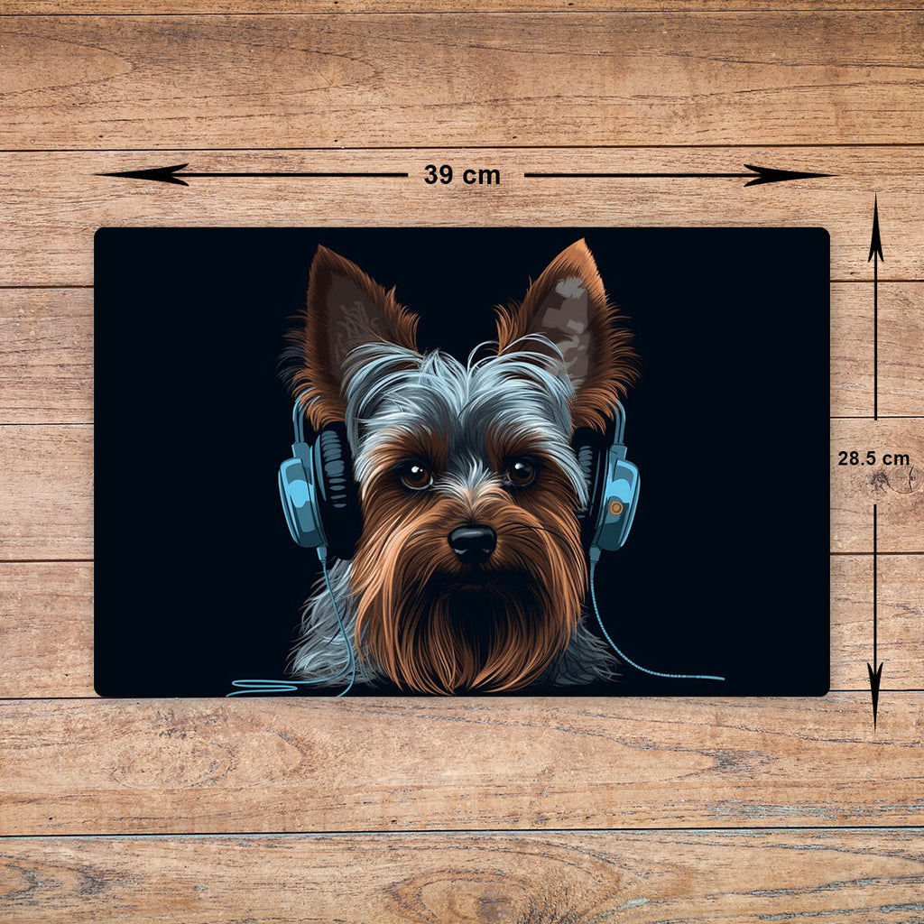 Yorkshire Terrier Chopping Board Glass Cutting Board Kitchen Worktop Saver Large