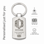 Personalised Metal Photo Keyring / Engravable