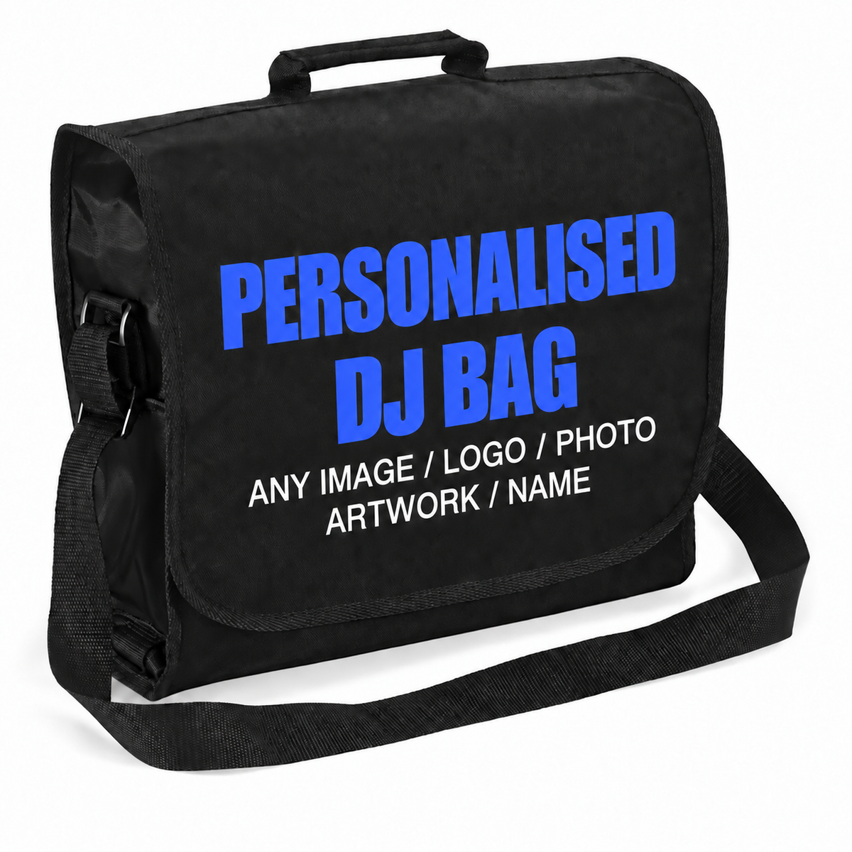 Personalised DJ Record Bag – Custom Name or Logo, Holds 30 × 12″ Vinyl Records