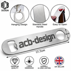 Personalised Bar Blade Bottle Opener – Custom Name or Text