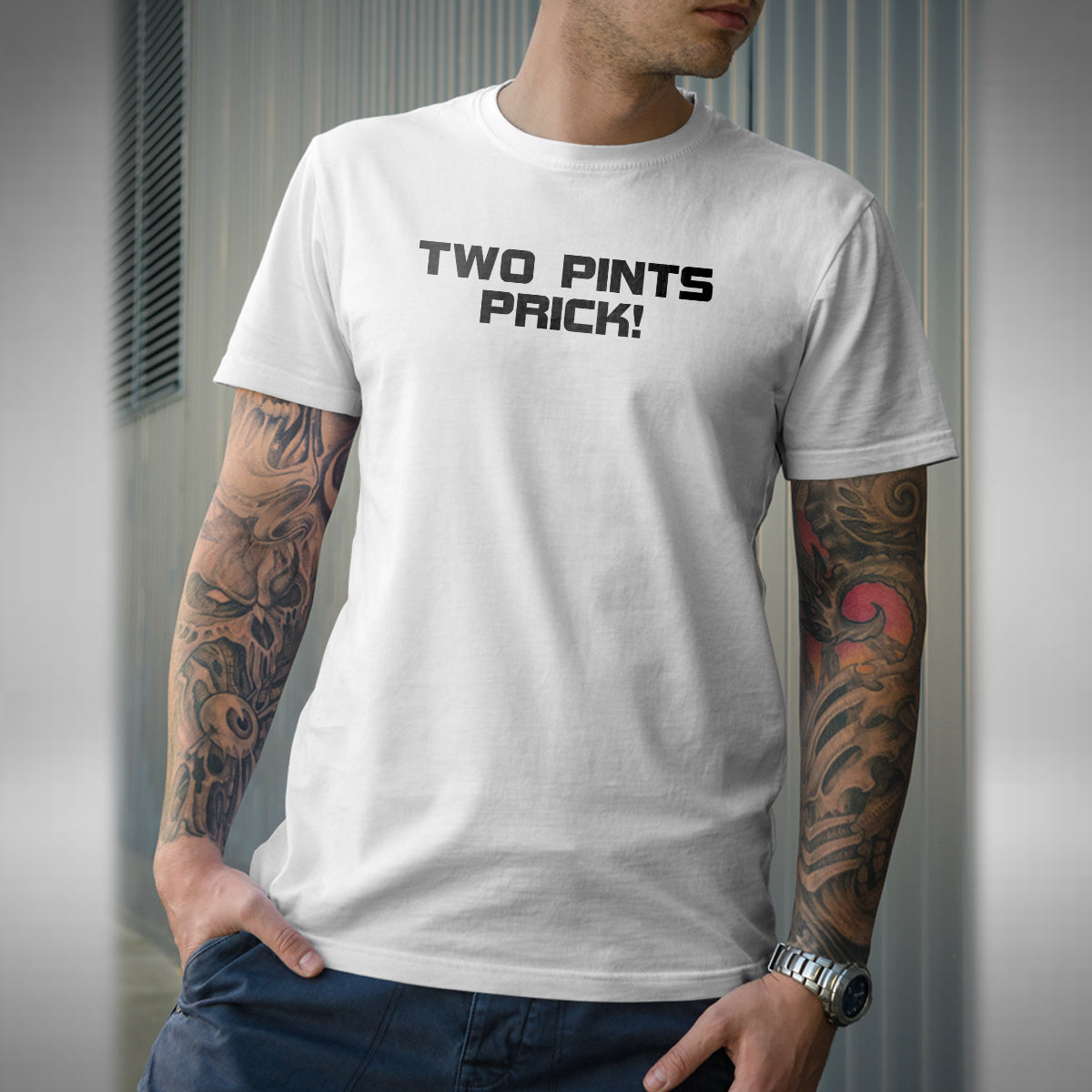 Two Pints Prick! T-Shirt - Funny Still Game Inspired Scottish Humour