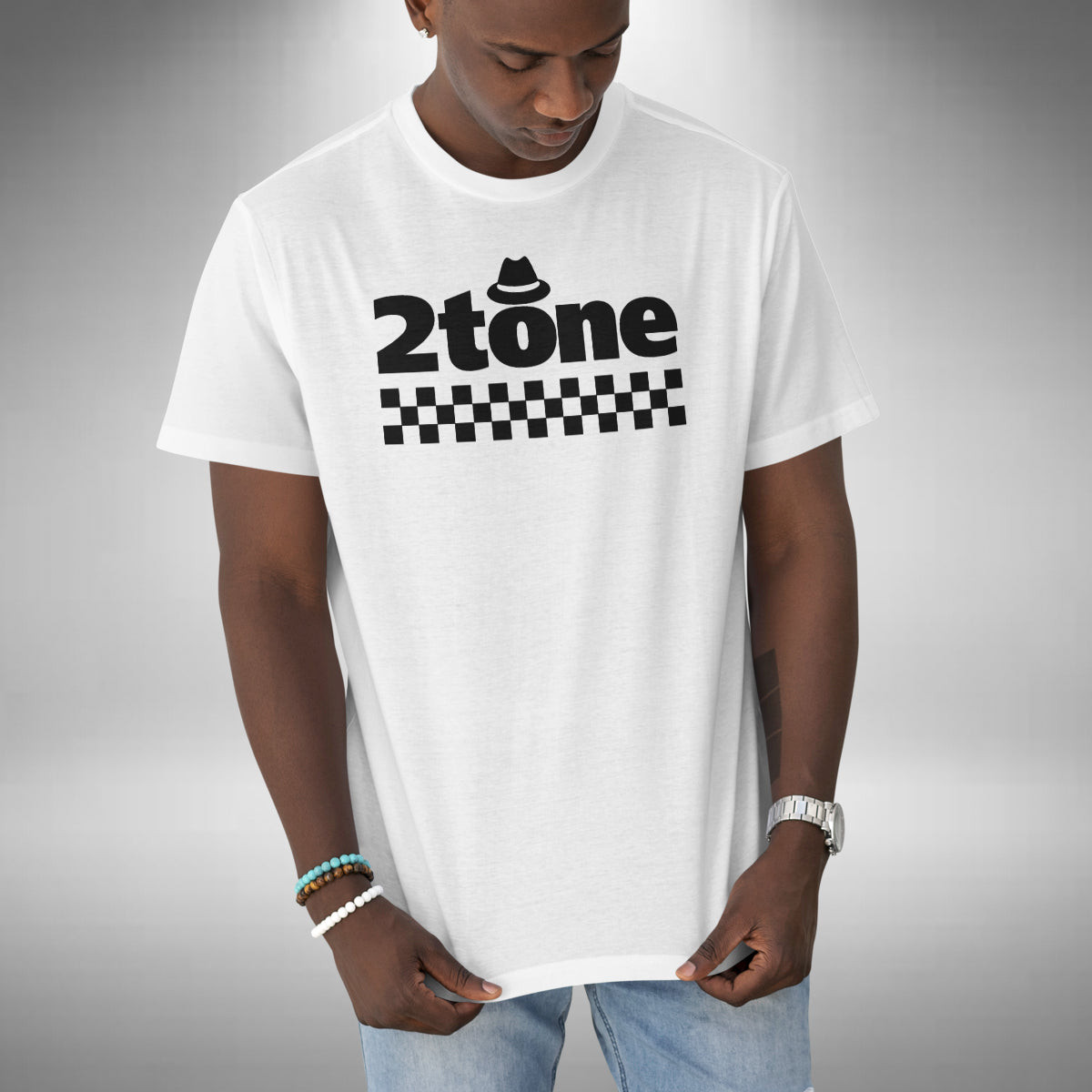 2 Tone Ska T-Shirt – Pork Pie Hat & Checkerboard