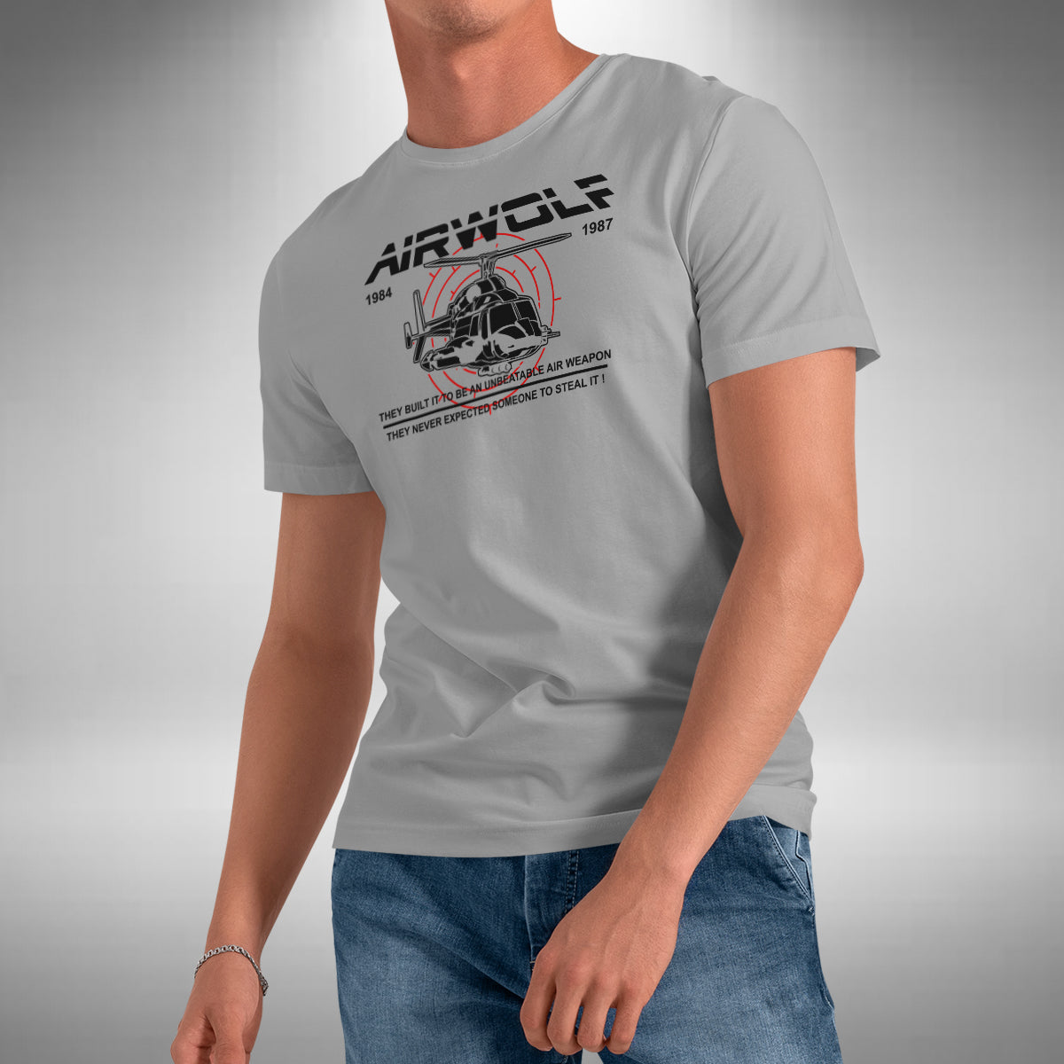 Airwolf Inspired T-Shirt - Classic 80s American TV Show Santini Air