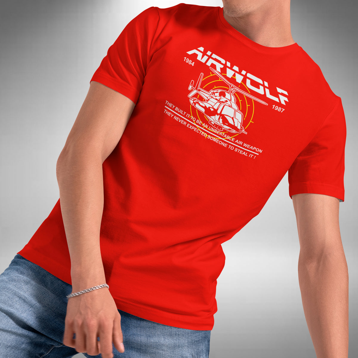 Airwolf Inspired T-Shirt - Classic 80s American TV Show Santini Air