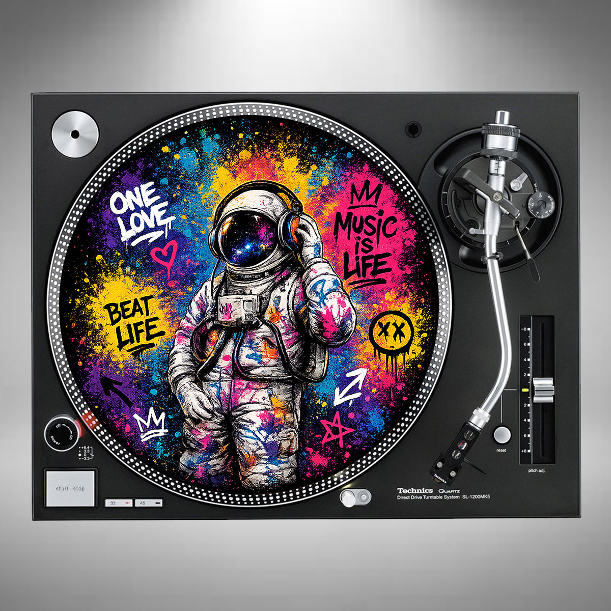 Astronaut DJ Turntable Slipmats – 12″ Felt | Single or Pair