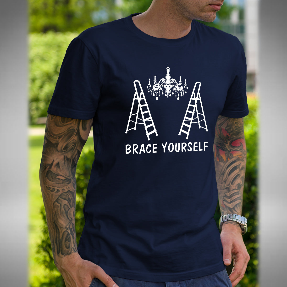 Brace Yourself T-Shirt - Only Fools and Horses Inspired Chandelier