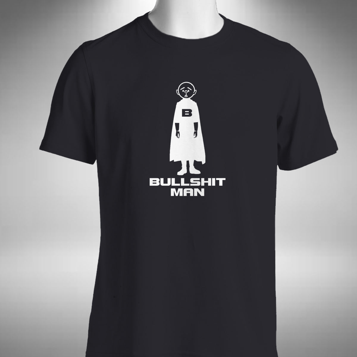 Bullshit Man T-Shirt - Funny Superhero Karl Pilkington Idiot Abroard