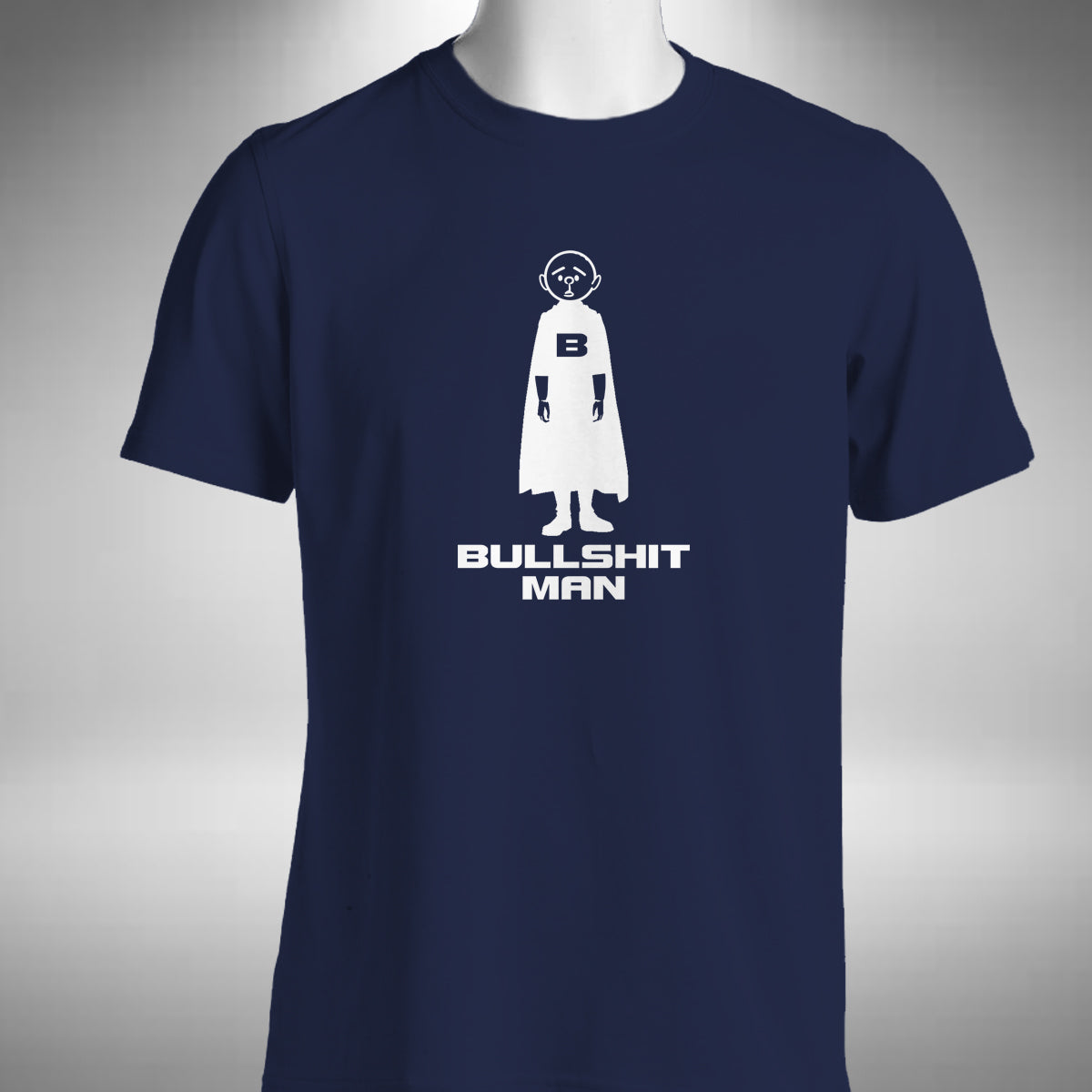Bullshit Man T-Shirt - Funny Superhero Karl Pilkington Idiot Abroard