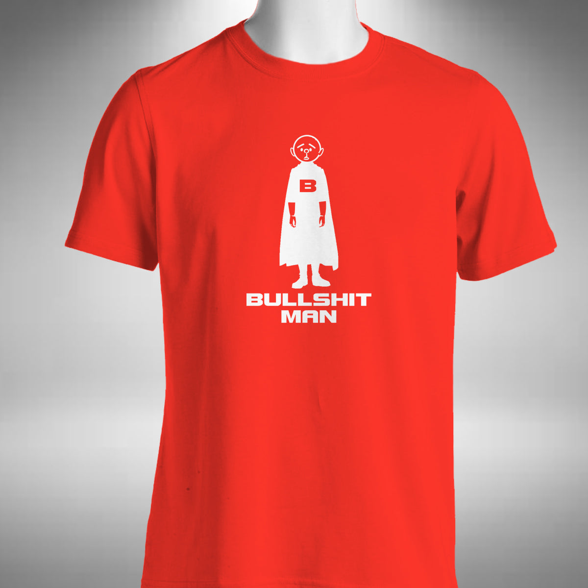 Bullshit Man T-Shirt - Funny Superhero Karl Pilkington Idiot Abroard