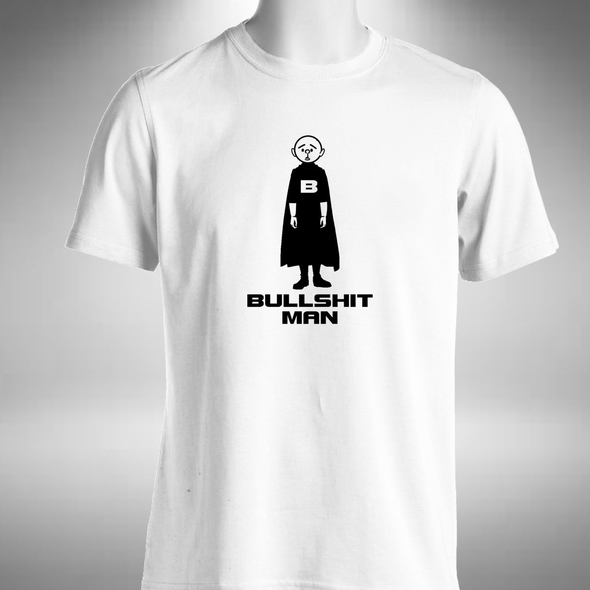 Bullshit Man T-Shirt - Funny Superhero Karl Pilkington Idiot Abroard