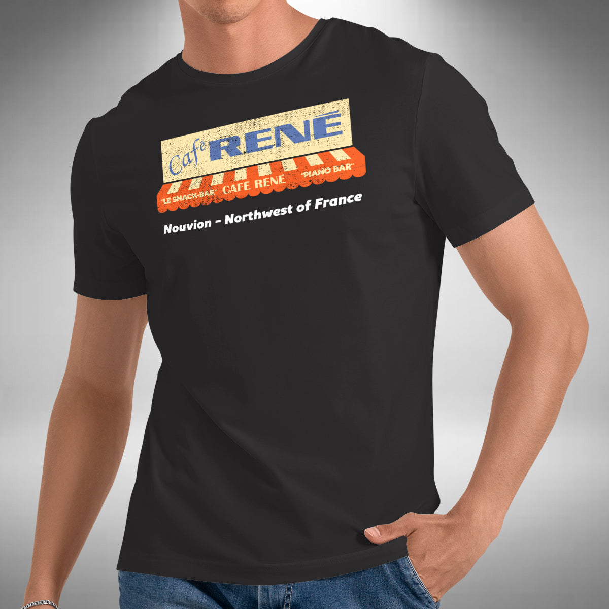 Cafe René T-Shirt - Allo Allo Inspired Classic 80s British Sitcom