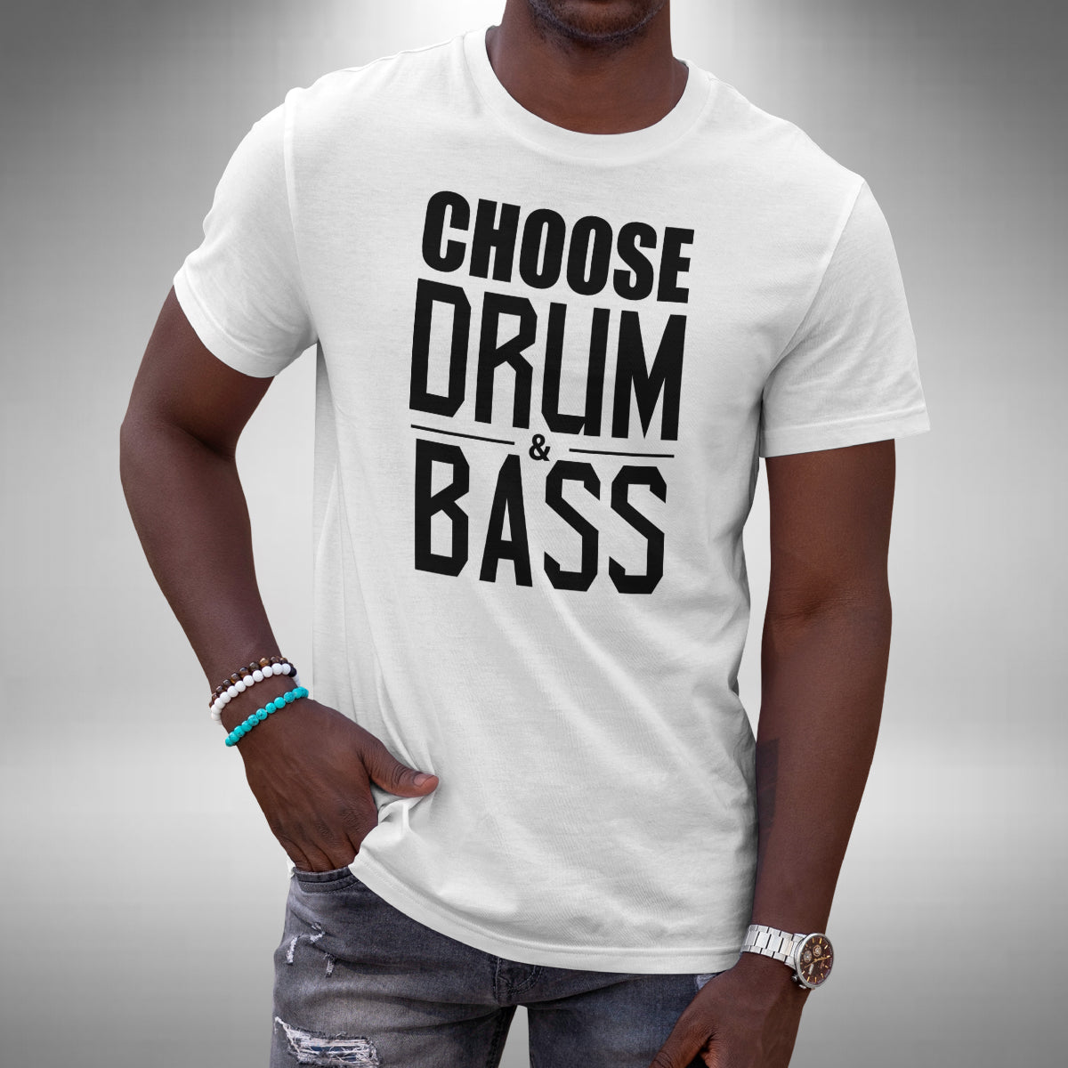 Choose Drum & Bass T-Shirt - Funny Junglist DNB Massive Old Skool
